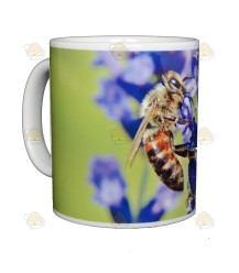 Mug/mug fleur de lavande et grande abeille