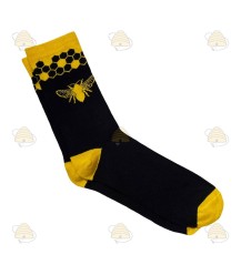 Paire de chaussettes longues – jaune et noir