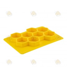 Moule pour 8 bougies chauffe-plat hexagonales