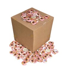 Couvercles de boîtes fleur rose avec abeille, 63 mm TO - 1400 pièces