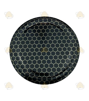Couvercles de boîtes aspect premium motif peigne noir, 63 mm TO - 1300 pièces