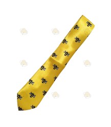 Cravate jaune avec abeilles