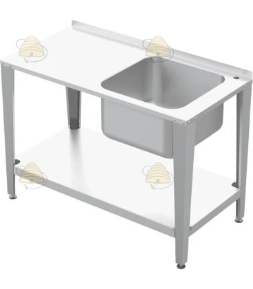 Honingproductietafel met spoelbak - 120 cm