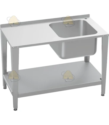 Honingproductietafel met spoelbak - 120 cm
