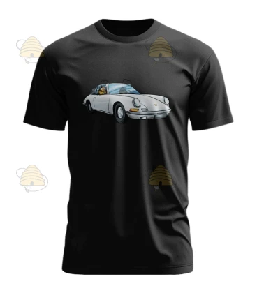 T-shirt Porsche zwart