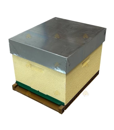 Dadant Blatt bijenkast (1BK) - pastelgeel geverfd & Nicot bodem
