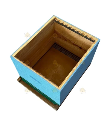 Dadant Blatt bijenkast (1BK) - hemelsblauw geverfd & Nicot bodem