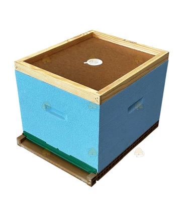 Dadant Blatt bijenkast (1BK) - hemelsblauw geverfd & Nicot bodem