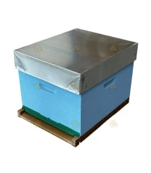 Ruche Dadant Blatt 10 cadres & fond Nicot - peinte bleu ciel