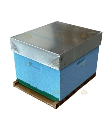 Dadant Blatt bijenkast (1BK) - hemelsblauw geverfd & Nicot bodem