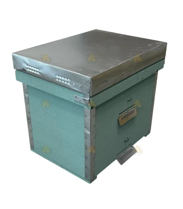 Layens bijenkast - Zeegroen geverfd