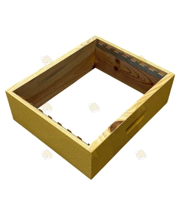 Langstroth US enkelwandige honingkamer - pastel geel geverfd