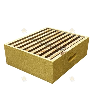 Langstroth US enkelwandige honingkamer - pastel geel geverfd