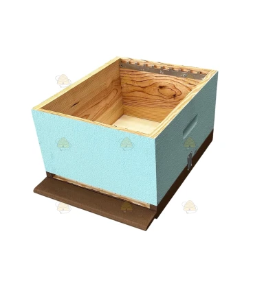 Langstroth US enkelwandige bijenkast (1BK) - hemelsblauw geverfd