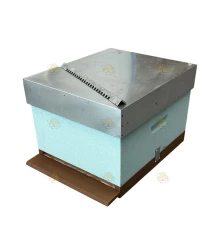 Langstroth US enkelwandige bijenkast (1BK) - hemelsblauw geverfd