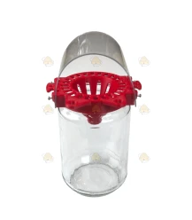 Pot en verre pour piège à frelons jaune - BeeFun®