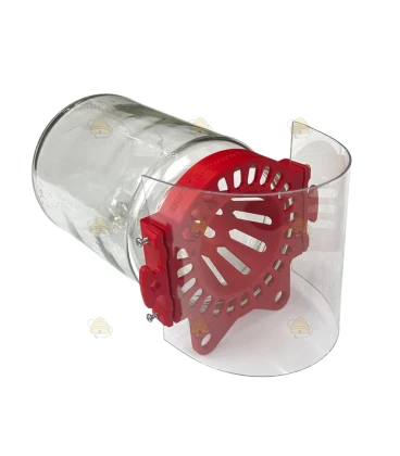 Pot en verre pour piège à frelons jaune - BeeFun®