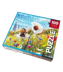 Puzzel - Vrolijk bijtje in de natuur - 100 stukjes legpuzzel