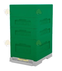 Ruche Langstroth US 10 cadres - vert - MULTI-FRAME
