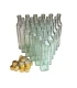 Vierkante glazen fles met metalen draaidop 500 ml, per 21 stuks