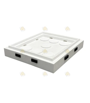 Plateau couvre-cadres Dadant Blatt en polystyrène blanc – 12 cadres