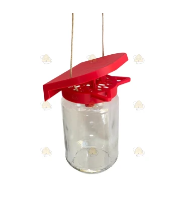 Piège à frelons basic horizontal et vertical pour pot 82 mm (pour reines : 8,5 mm)