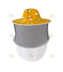 Voile d’apiculteur - jaune avec des abeilles