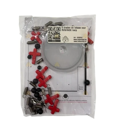 5 fils et appât pour harpe RVS/INOX