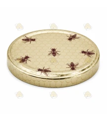 Couvercles motif abeille & alvéoles TO 63 mm - 20 pcs