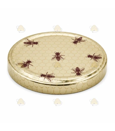 Couvercles motif abeille & alvéoles TO 63 mm - 20 pcs