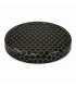 Couvercles noirs brillants motif nid d'abeille TO 63 mm - 20 pcs