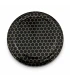 Couvercles noirs brillants motif nid d'abeille TO 63 mm - 20 pcs