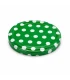 Couvercles verts à pois blancs TO 82 mm - 12 pcs