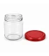 Ronde glazen potten 60 stuks - 212 ml / 250 gram, met keuze uit deksels (TO 63 mm)