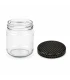 Ronde glazen potten 60 stuks - 212 ml / 250 gram, met keuze uit deksels (TO 63 mm)