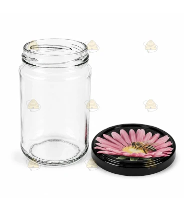 Ronde glazen potten 60 stuks - 290 ml / 350 gram, met keuze uit deksels (TO 63 mm)