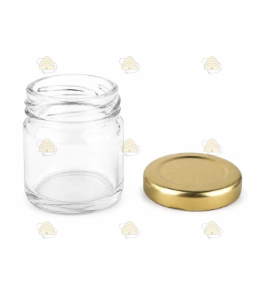 Pot verre rond  41 ml/50g avec couvercle TO 43 mm