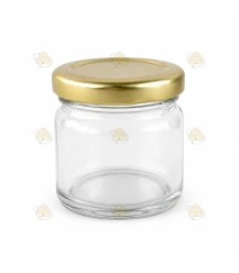 Pot verre rond  41 ml/50g avec couvercle TO 43 mm