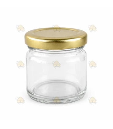 Pot verre rond  41 ml/50g avec couvercle TO 43 mm