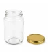 Pot verre rond 375ml / 450g, avec couvercle
