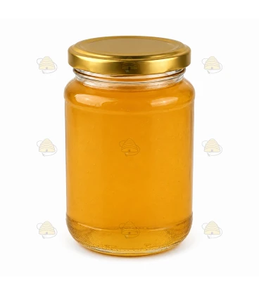 Pot verre rond 375ml / 450g, avec couvercle