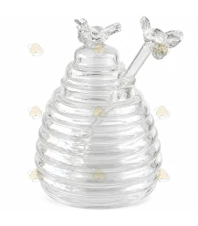 Grand pot de miel en verre