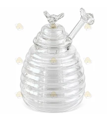 Petit pot de miel en verre