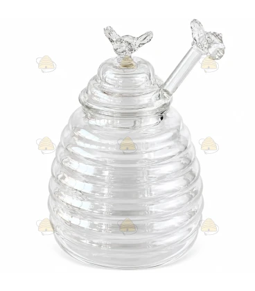 Petit pot de miel en verre