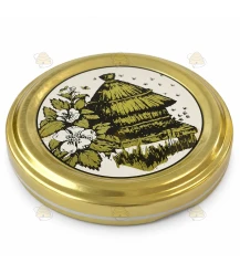 Couvercles ruche en paille & fleurs TO 63 mm – 60 pcs