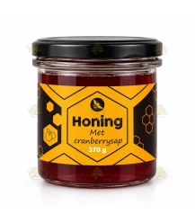 Honing met Cranberriesap - 370 ml