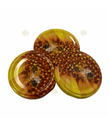 Couvercles abeille sur tournesol TO 63 mm – 60 pcs