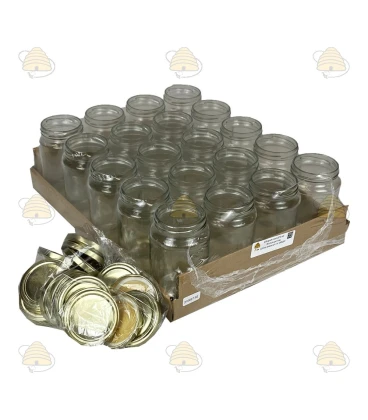Pot rond 375ml / 450g, avec couvercle