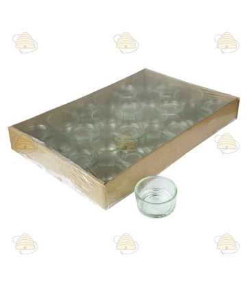 Bougeoirs en verre pour bougies chauffe-plat – 24 pcs