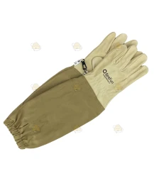 Gants d’apiculteur, cuir & coton kaki – BeeFun®